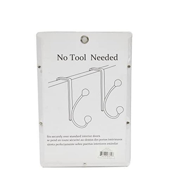 4/$14 Elegant Home Fashions Over the Door Hooks (Teal) 4 packs 8 hooks NEW! - Picture 2 of 5